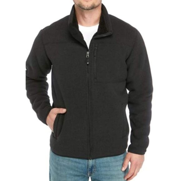 Mens Sherpa Lined Fleece Jacket 